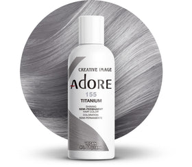 Adore Semi Permanent Hair Color 155 Titanium with colour chart