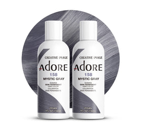 Adore Semi Permanent Hair Color 158 Mystic Grey in a lifestyle setting