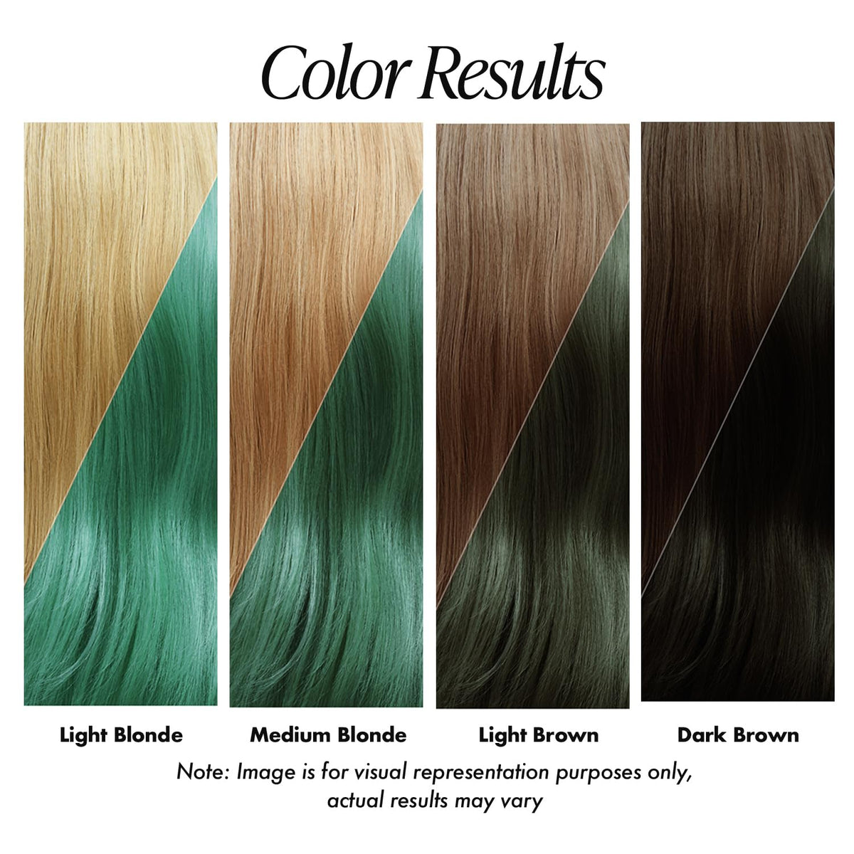 Adore Semi Permanent Hair Color 164 Electric Lime application on hair
