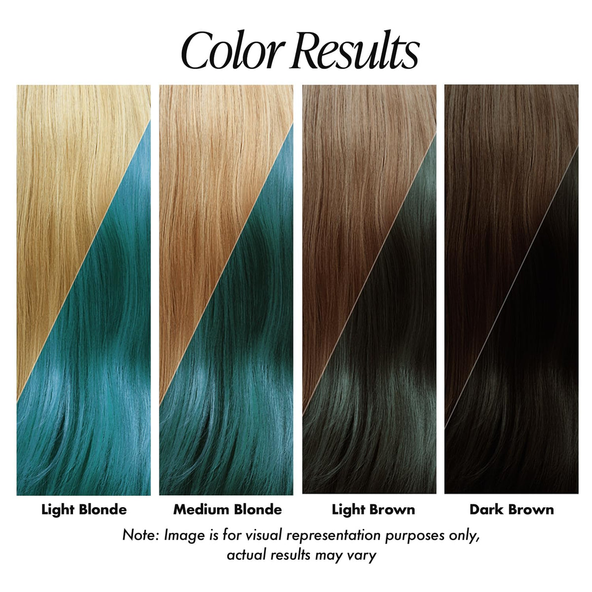 Adore Semi Permanent Hair Color 168 Emerald application on hair