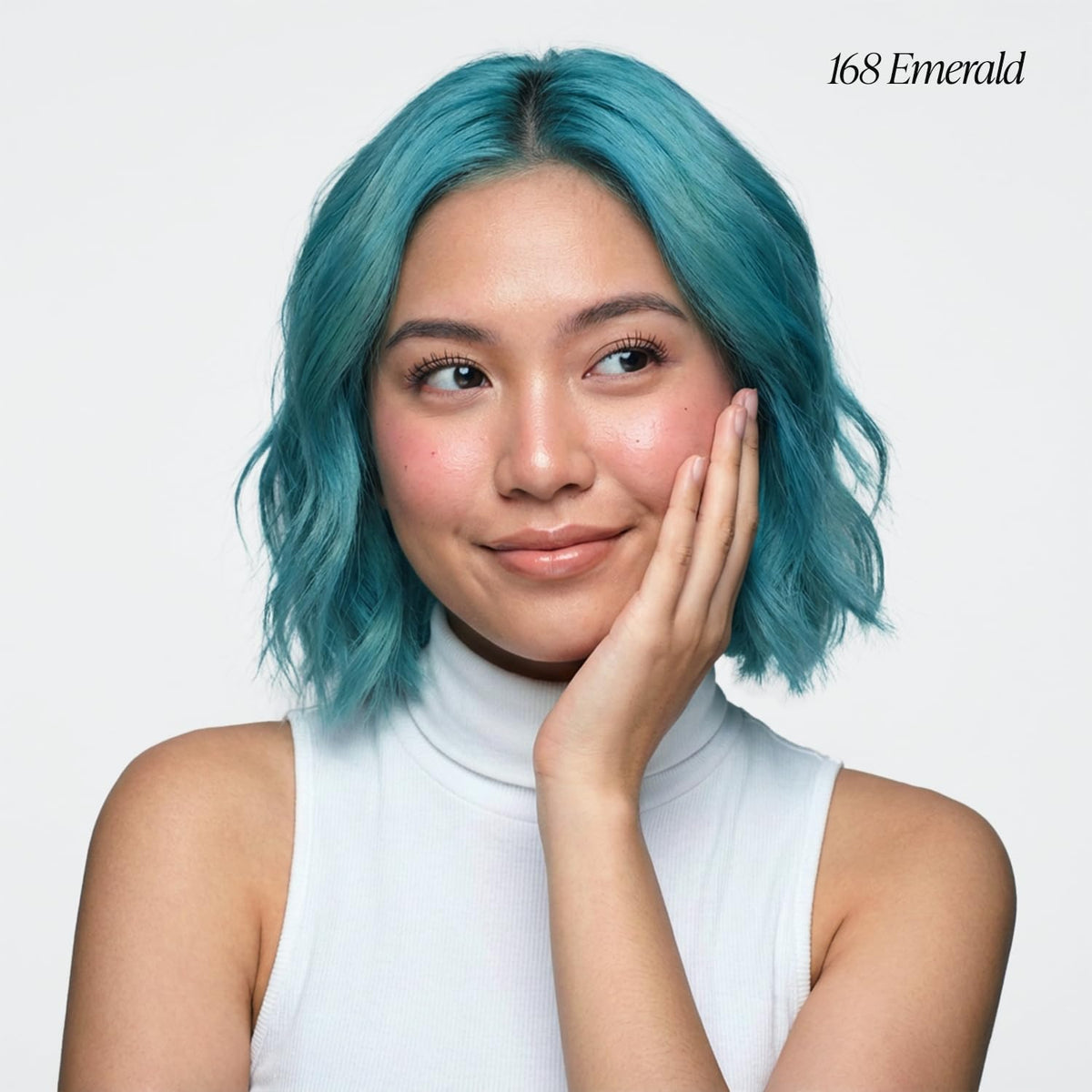 Adore Semi Permanent Hair Color 168 Emerald bottle close-up