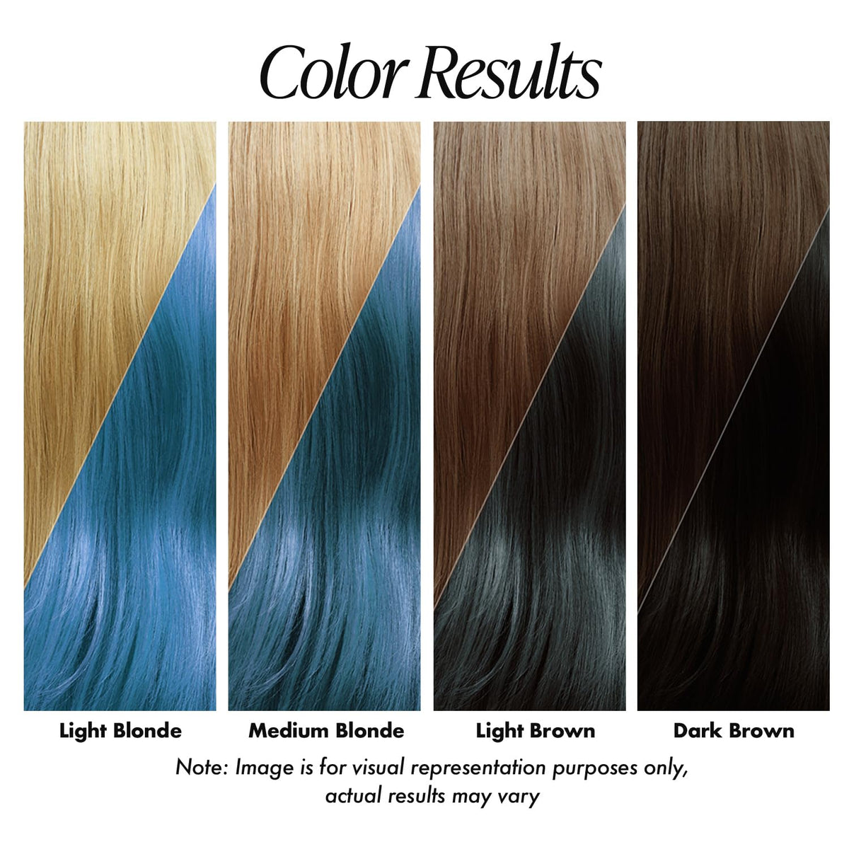 Adore Semi Permanent Hair Color 172 Baby Blue application on hair