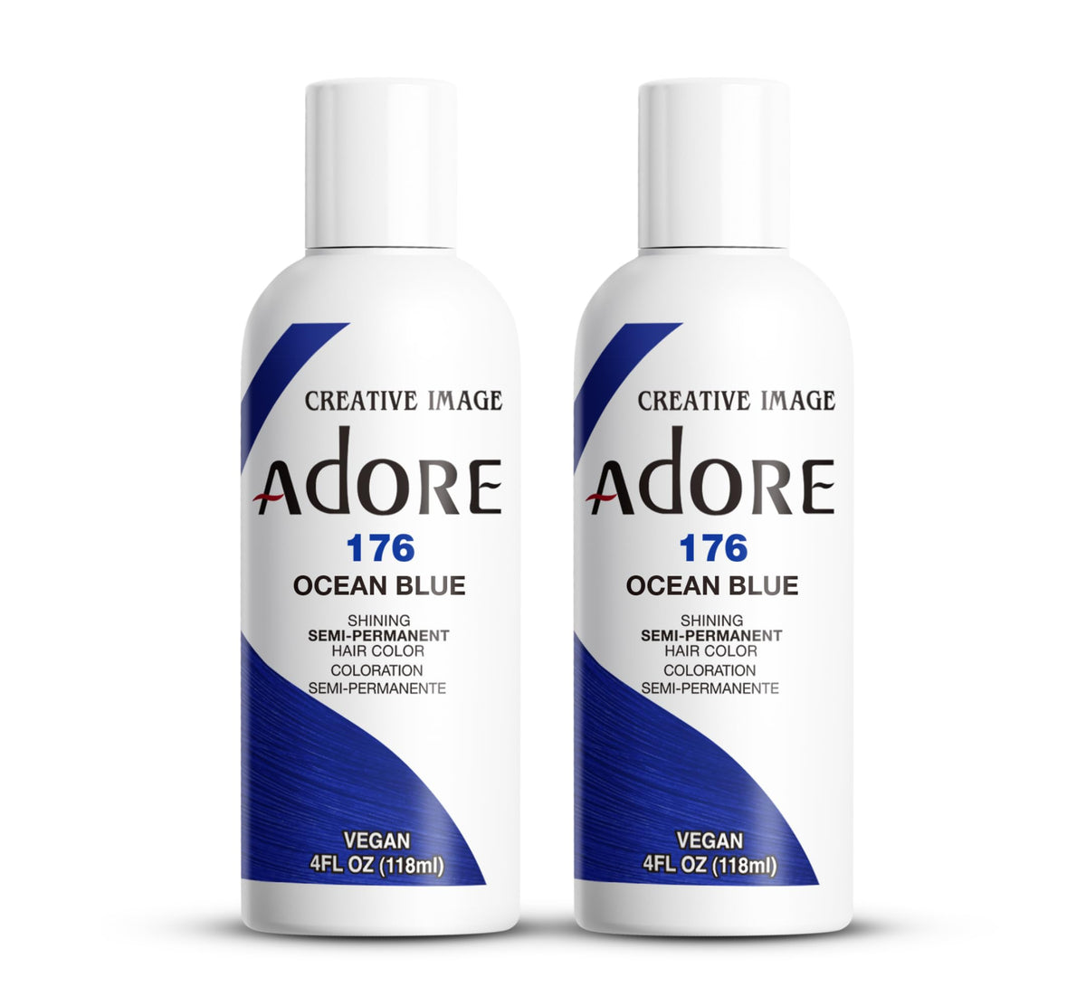 Adore Semi Permanent Hair Color 176 Ocean Blue front view
