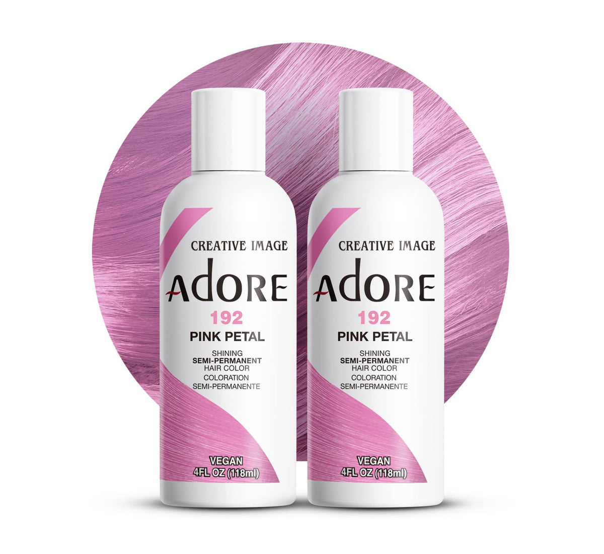 Adore Semi Permanent Hair Color 192 Pink Petal front view