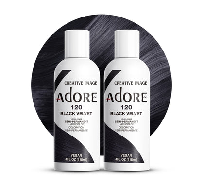 Adore Semi Permanent Hair Color Black Velvet 120 front view