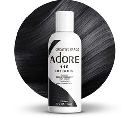Adore Semi Permanent Hair Color Off Black 118 4 Fl Oz front view