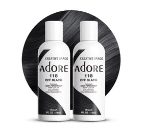 Adore Semi Permanent Hair Color Off Black 2 Pack front view