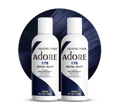 Adore Semi Permanent Hair Color Royal Navy 4 Fl Oz front view
