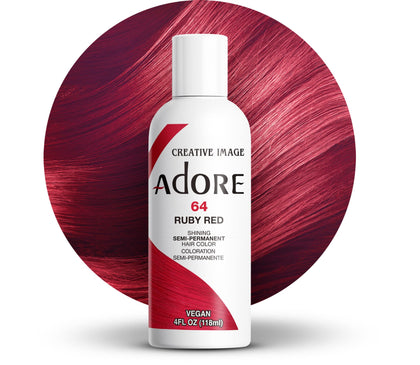 Adore Semi Permanent Hair Color Ruby Red 4 Fl Oz front view