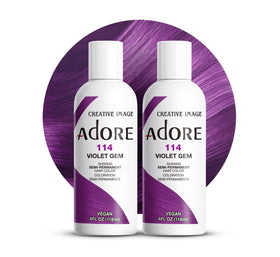 Adore Semi Permanent Hair Color Violet Gem 4 Fl Oz front view