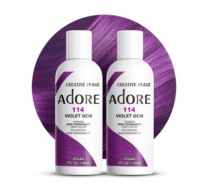 Adore Semi Permanent Hair Color Violet Gem 4 Fl Oz front view