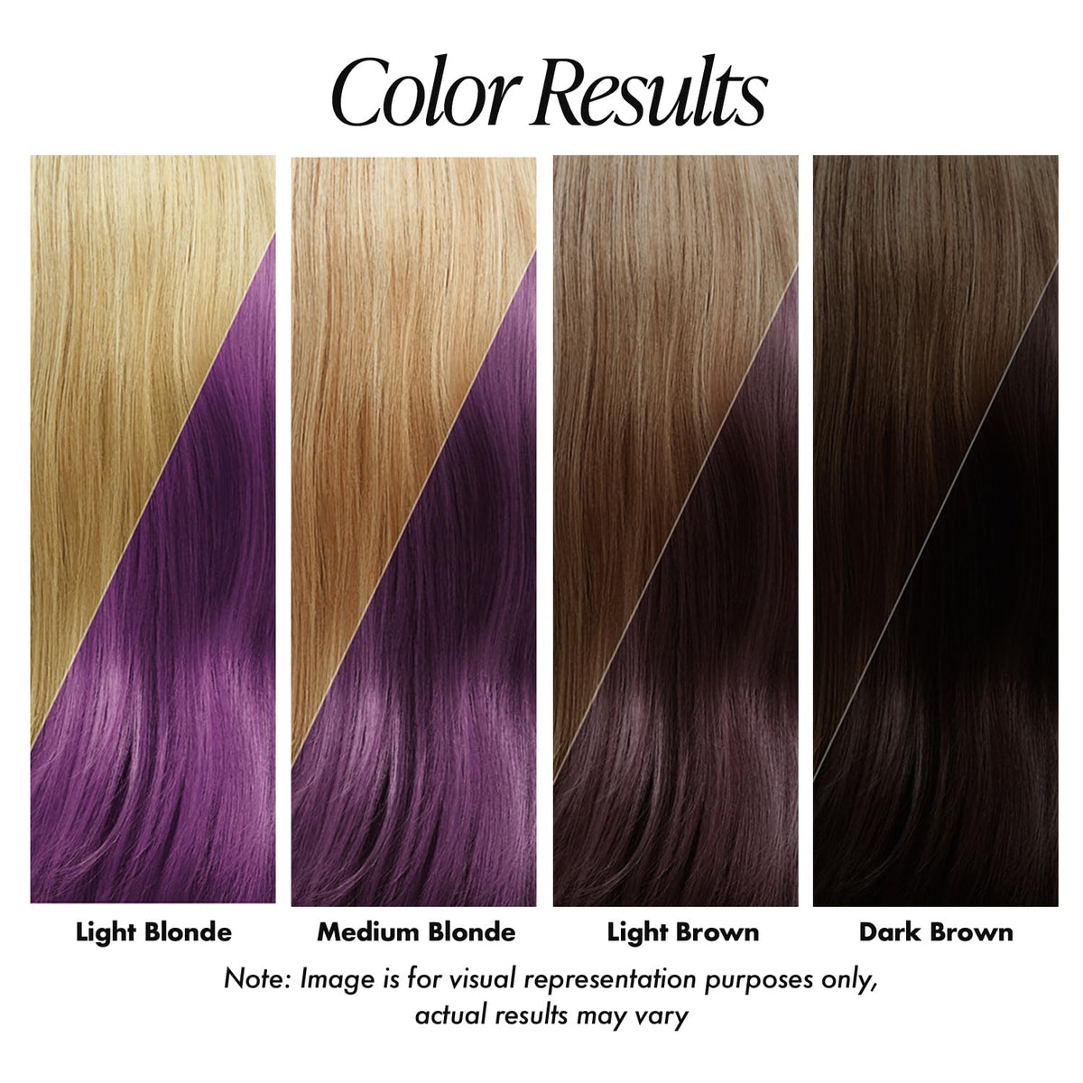 Adore Semi Permanent Hair Color Violet Gem application on hair