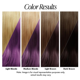 Adore Semi Permanent Hair Color Violet Gem application on hair