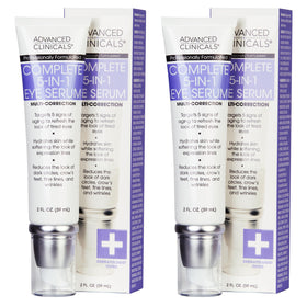 Advanced Clinicals 5-in-1 Eye Serum front view with packaging