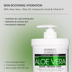 Advanced Clinicals Aloe Vera Lotion 16oz back view