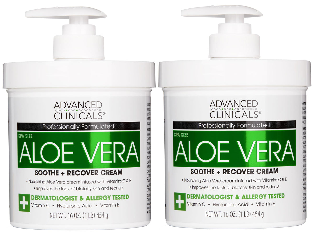 Advanced Clinicals Aloe Vera Lotion 16oz front view