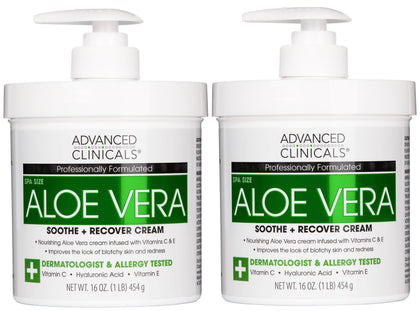 Advanced Clinicals Aloe Vera Lotion 16oz front view