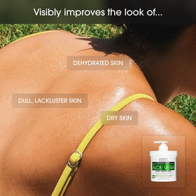 Advanced Clinicals Aloe Vera Lotion application on skin