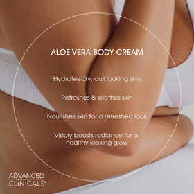 Advanced Clinicals Aloe Vera Lotion being applied to skin