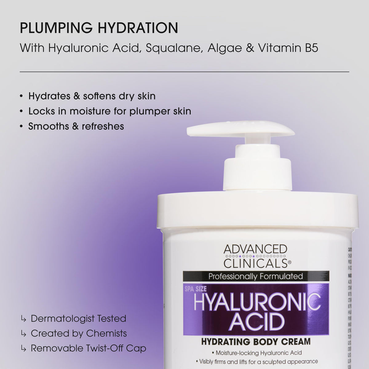 Advanced Clinicals body cream texture close-up