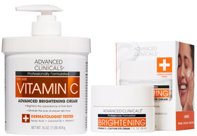 Advanced Clinicals Brightening Vitamin C Body Cream and Eye Cream set front view