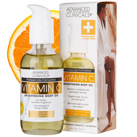 Advanced Clinicals Brightening Vitamin C Body Oil 3.8 Fl Oz front view