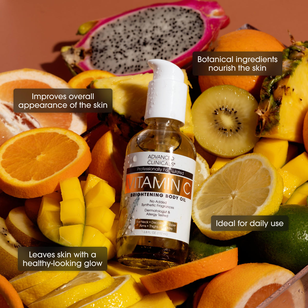 Advanced Clinicals Brightening Vitamin C Cream and Body Oil together