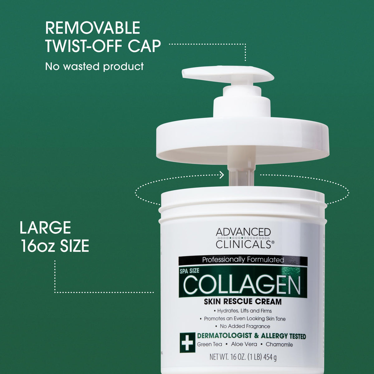 Advanced Clinicals Collagen Body Cream texture close-up