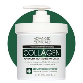 Advanced Clinicals Collagen Cream Body Lotion 16Oz front view