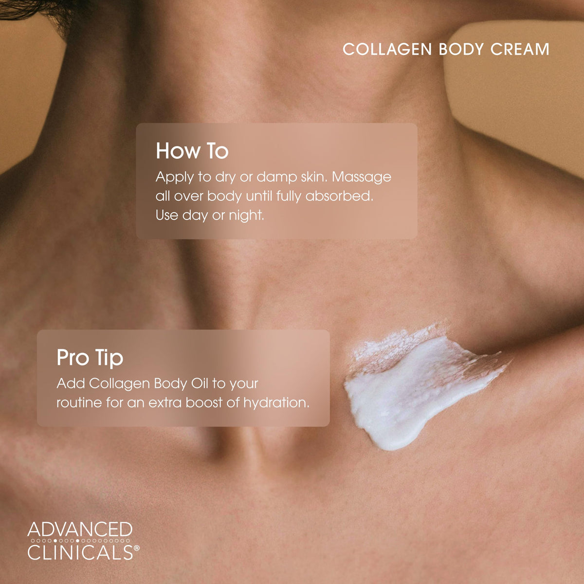 Advanced Clinicals Collagen Cream Body Lotion packaging