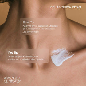 Advanced Clinicals Collagen Cream Body Lotion with green tea and vitamin E