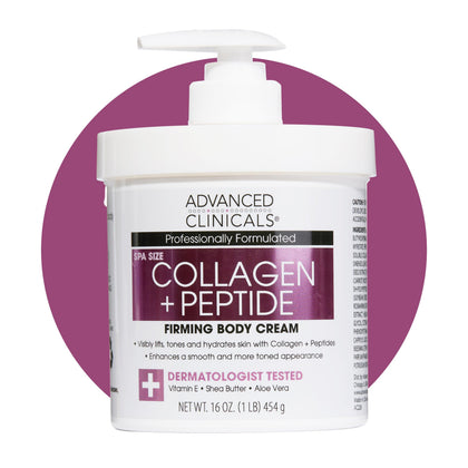 Advanced Clinicals Collagen Peptides Body Lotion front view 16oz