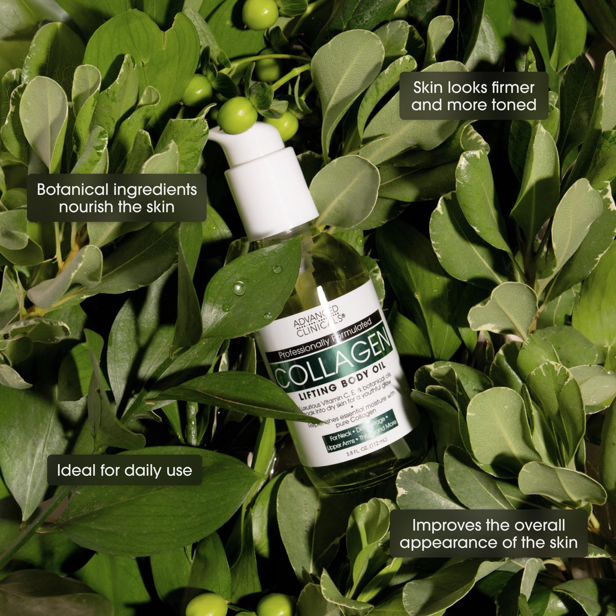 Advanced Clinicals Collagen Peptides Body Lotion texture on skin
