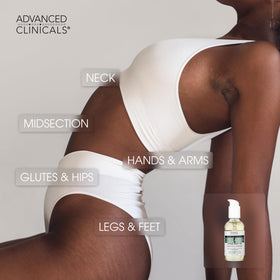 Advanced Clinicals Collagen Peptides Body Oil bottle close-up