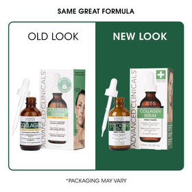 Advanced Clinicals Collagen Serum bottle side view