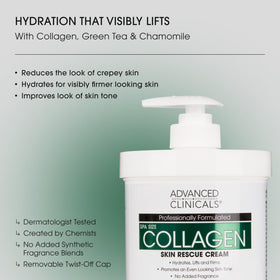 Advanced Clinicals Collagen Serum front view 680g