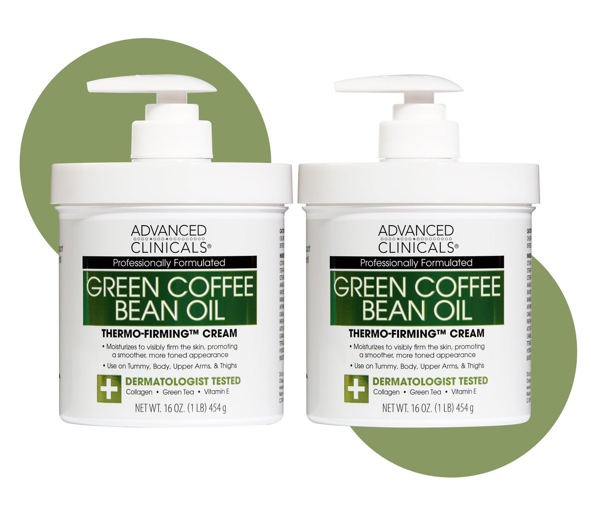 Advanced Clinicals Green Coffee Bean Firming Body Lotion front view