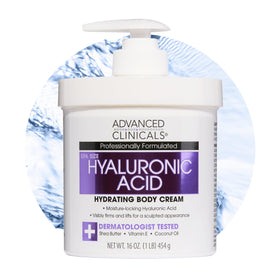 Advanced Clinicals Hyaluronic Acid Body Cream 16oz front view