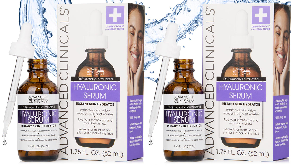 Advanced Clinicals Hyaluronic Acid Serum 2-Pack front view