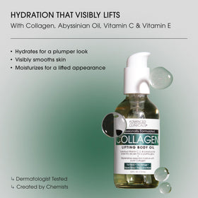 Advanced Clinicals Hydrating Collagen Oil 12 Fl Oz bottle close-up