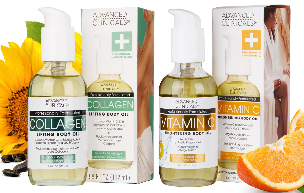 Advanced Clinicals Hydrating Collagen Oil 12 Fl Oz front view