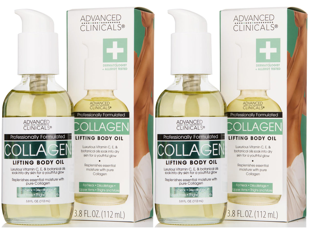 Advanced Clinicals Hydrating Collagen Oil 3.8 Fl Oz front view