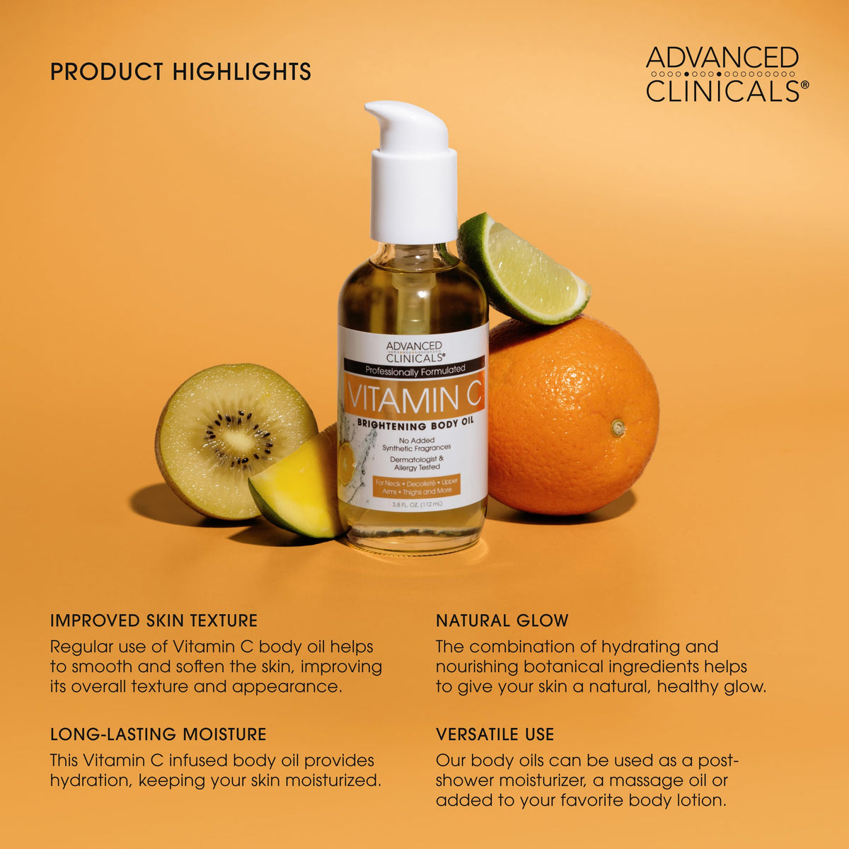 Advanced Clinicals Hydrating Collagen Oil ingredients list