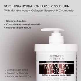 Advanced Clinicals Manuka Honey Body Cream texture close-up