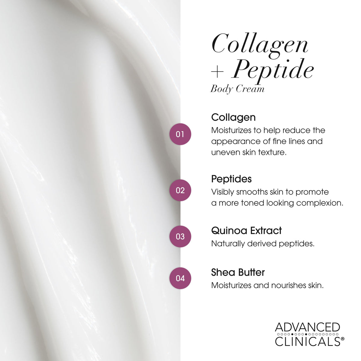 Advanced Clinicals Retinol Cream and Collagen Peptides Body Lotion in lifestyle setting