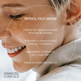 Advanced Clinicals Retinol Face Serum application on skin