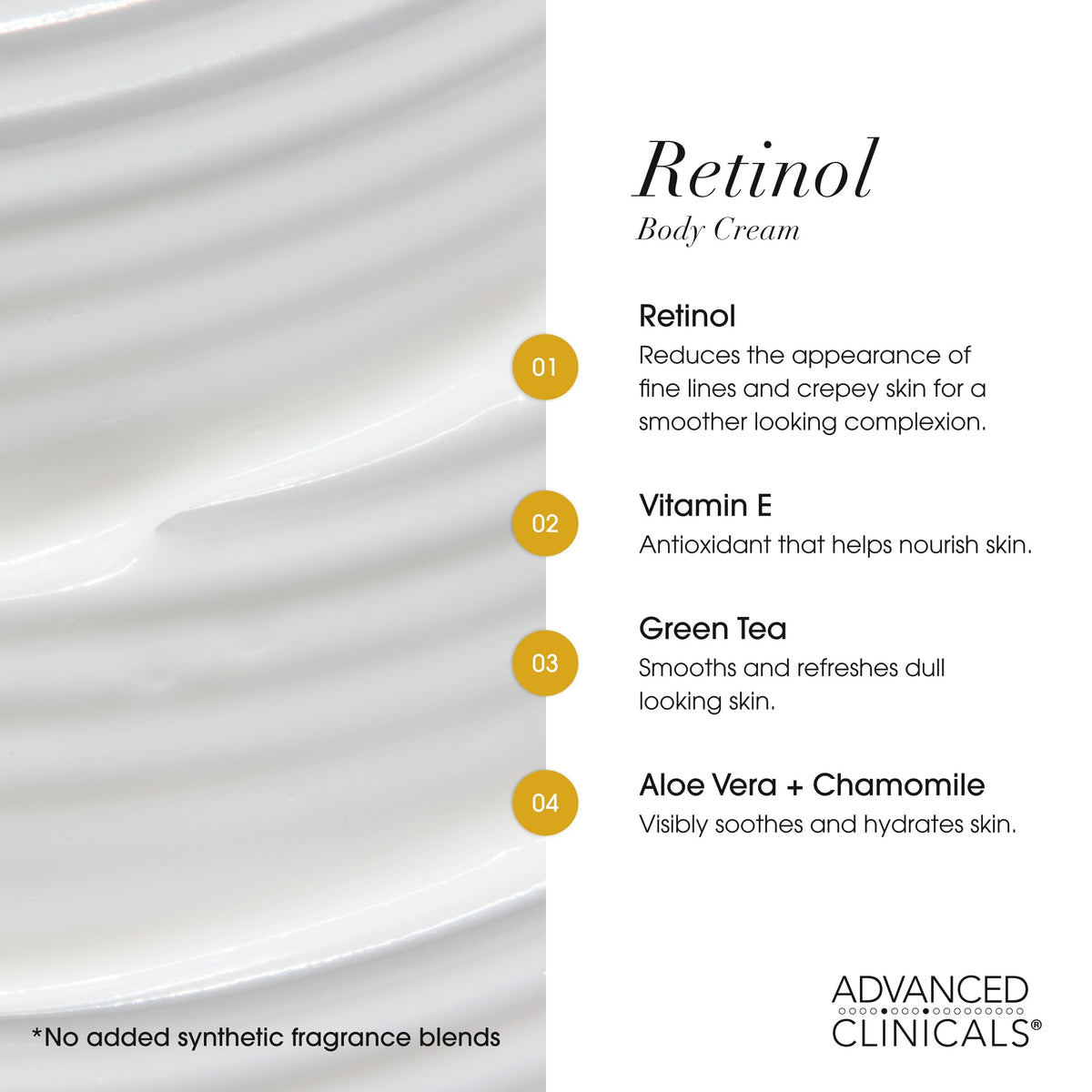 Advanced Clinicals Retinol Face Serum texture close-up