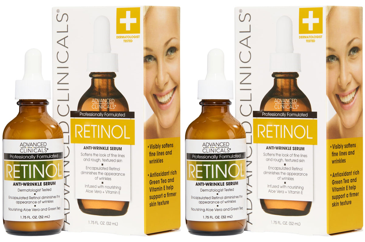 Advanced Clinicals Retinol Serum 2-Pack front view