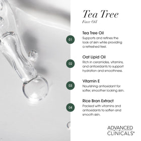 Advanced Clinicals Tea Tree Oil Facial Serum on a clean surface