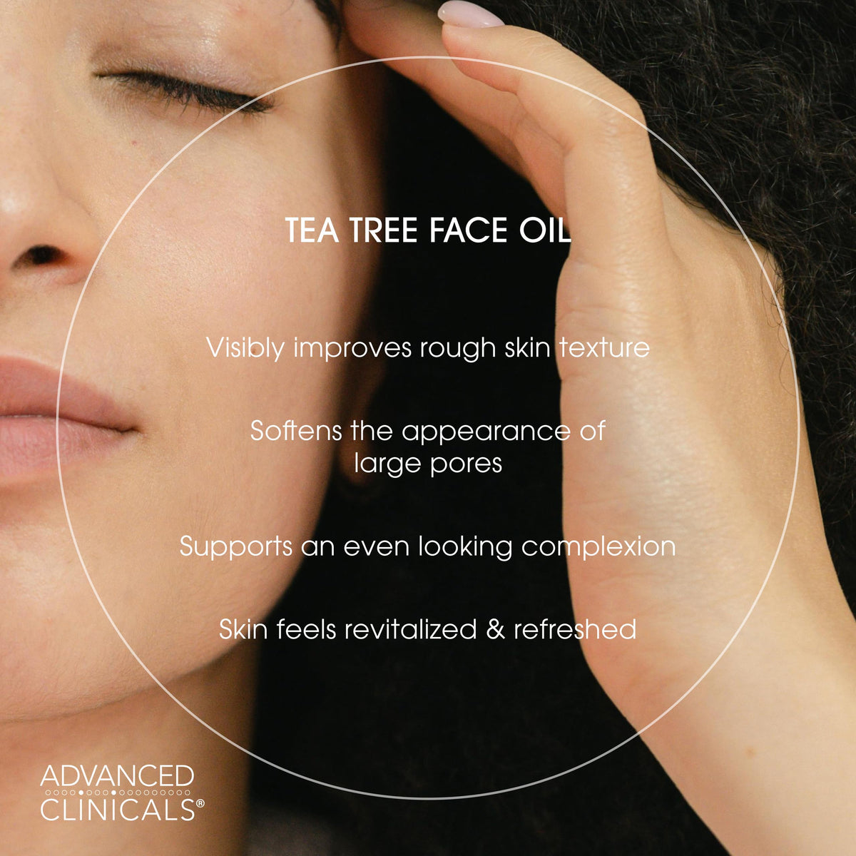 Advanced Clinicals Tea Tree Oil Facial Serum with dropper